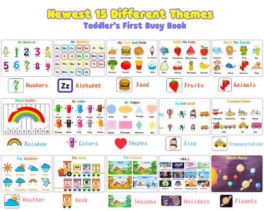 Huijing Busy Book pages for numbers and alphabet promote early literacy and focus