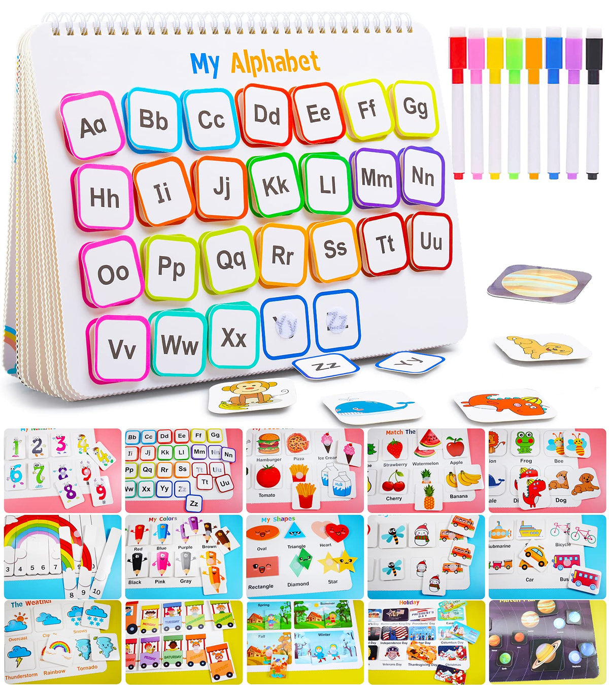 Huijing Busy Book cover invites hands-on learning with bright, kid-friendly design