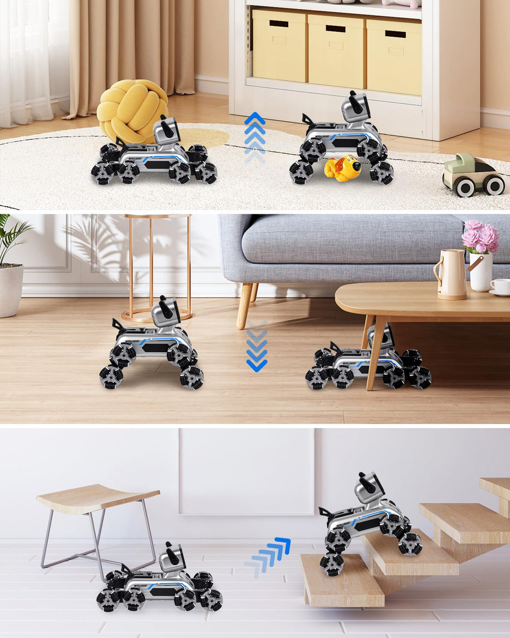 HuiJuKeJi robot dog gesture control band in use for easy play