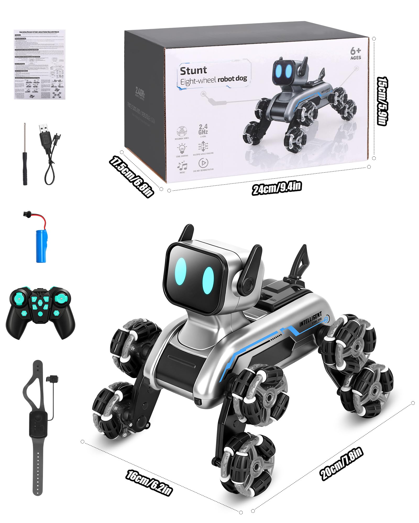 HuiJuKeJi robot dog rechargeable battery for extended play