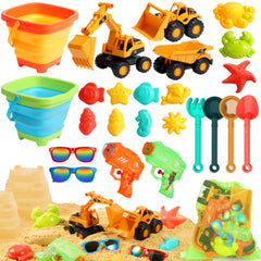 HUITEM beach toys kit package for shared sand play on a sunny day
