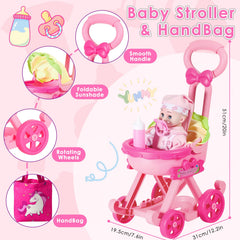 HUITEM 17-piece doll accessory set for richer role-play.