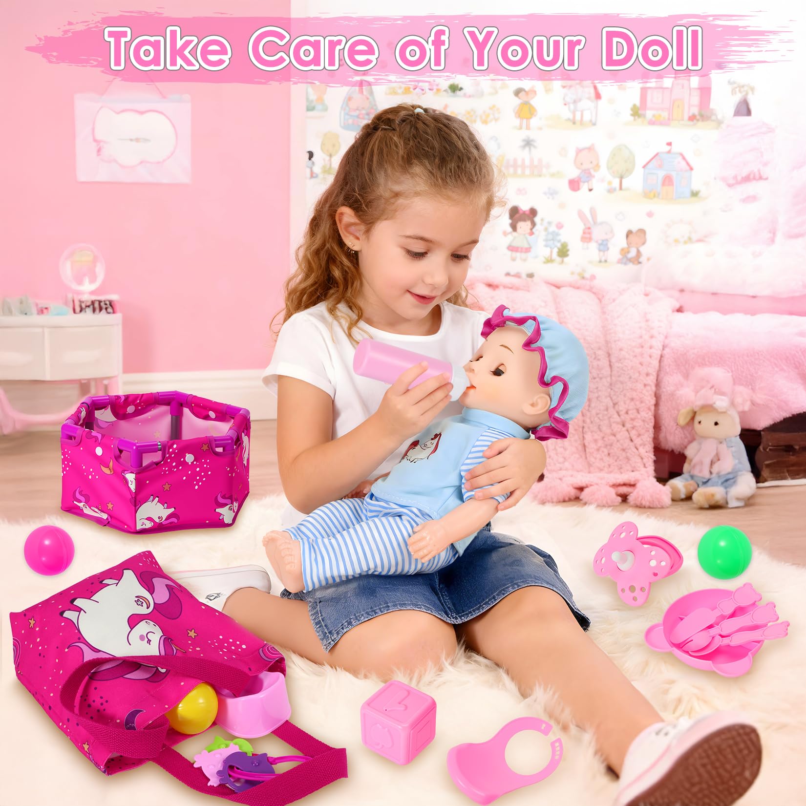HUITEM soft handles and smooth wheels promote gentle pushes.