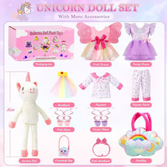 HUITEM unicorn dress-up clothes and wings, perfect for pretend ballet adventures.