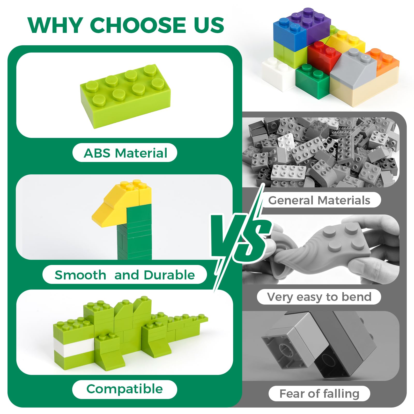 HUIZDQ bricks with rounded corners for safe building sessions
