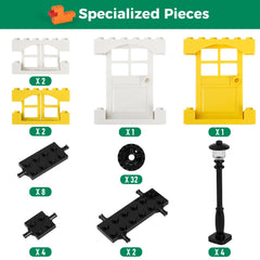 HUIZDQ 1100-pcs set featuring street lights for city scenes