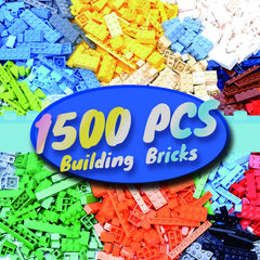 HUIZDQ 1500-piece building bricks product shot showing versatile blocks for creative play