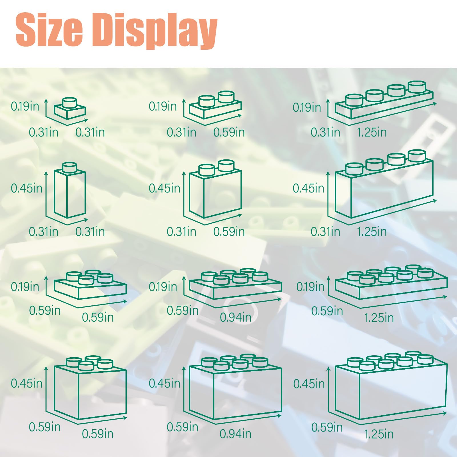HUIZDQ white blue green pieces support wheels doors and windows