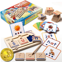 Hulats CVC Word Magic letters tiles for early reading and tactile tracing.