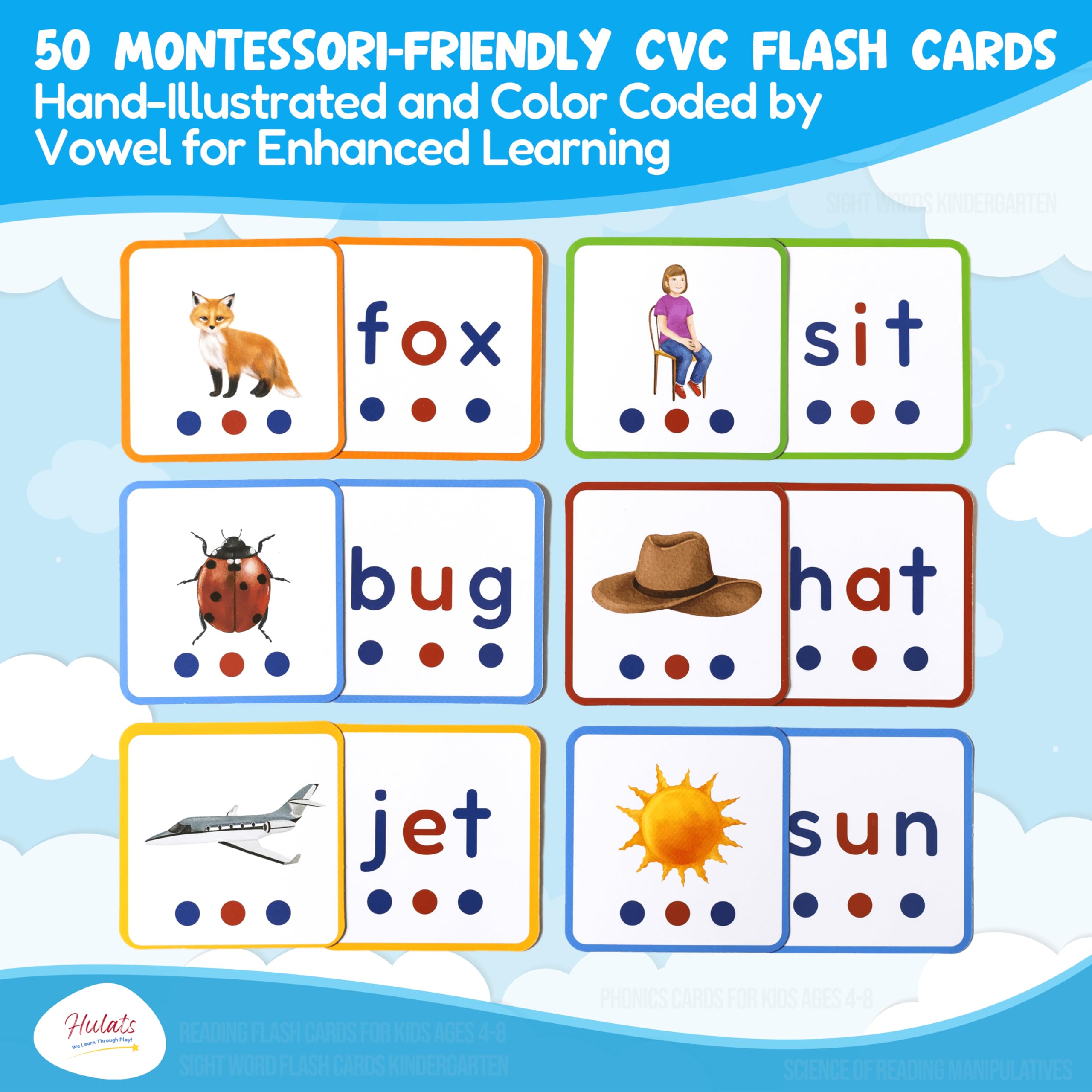 Hulats CVC Word Magic grooved tiles help trace and blend CVC words clearly.