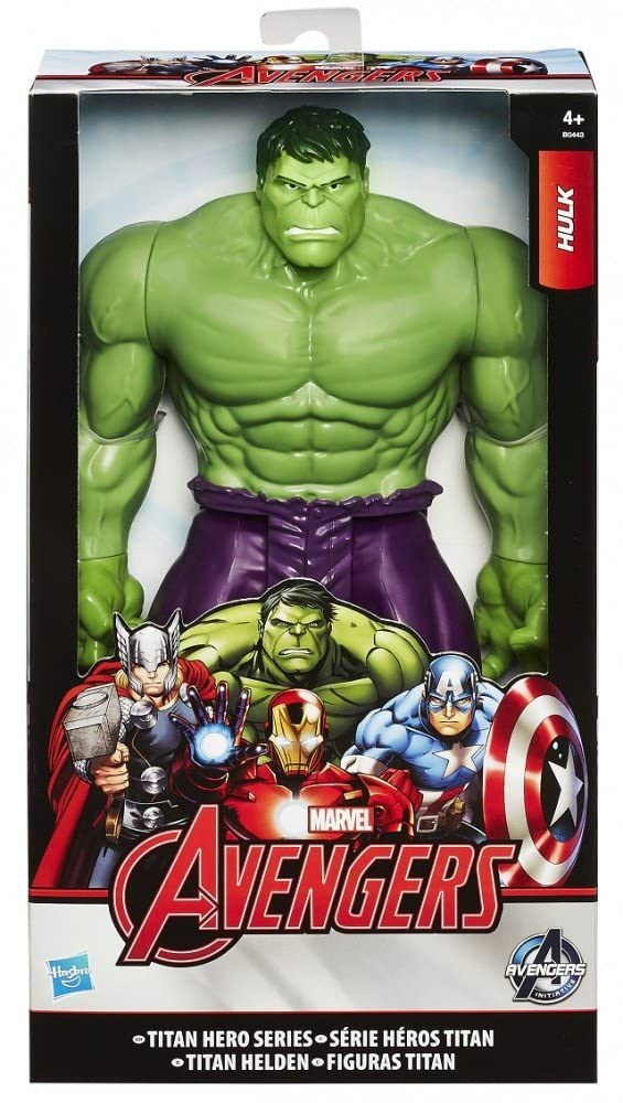Hulk B0443EU4 packaging reinforces Hasbro branding for collectors.