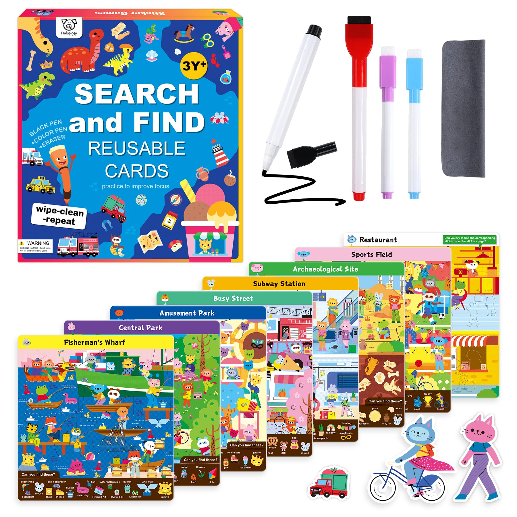 Hulupiggy Search and Find cover – inviting screen-free learning starter for kids.
