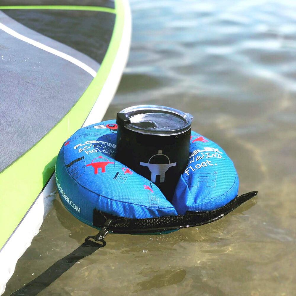 Human Bobber blue large deflates for compact storage and transport