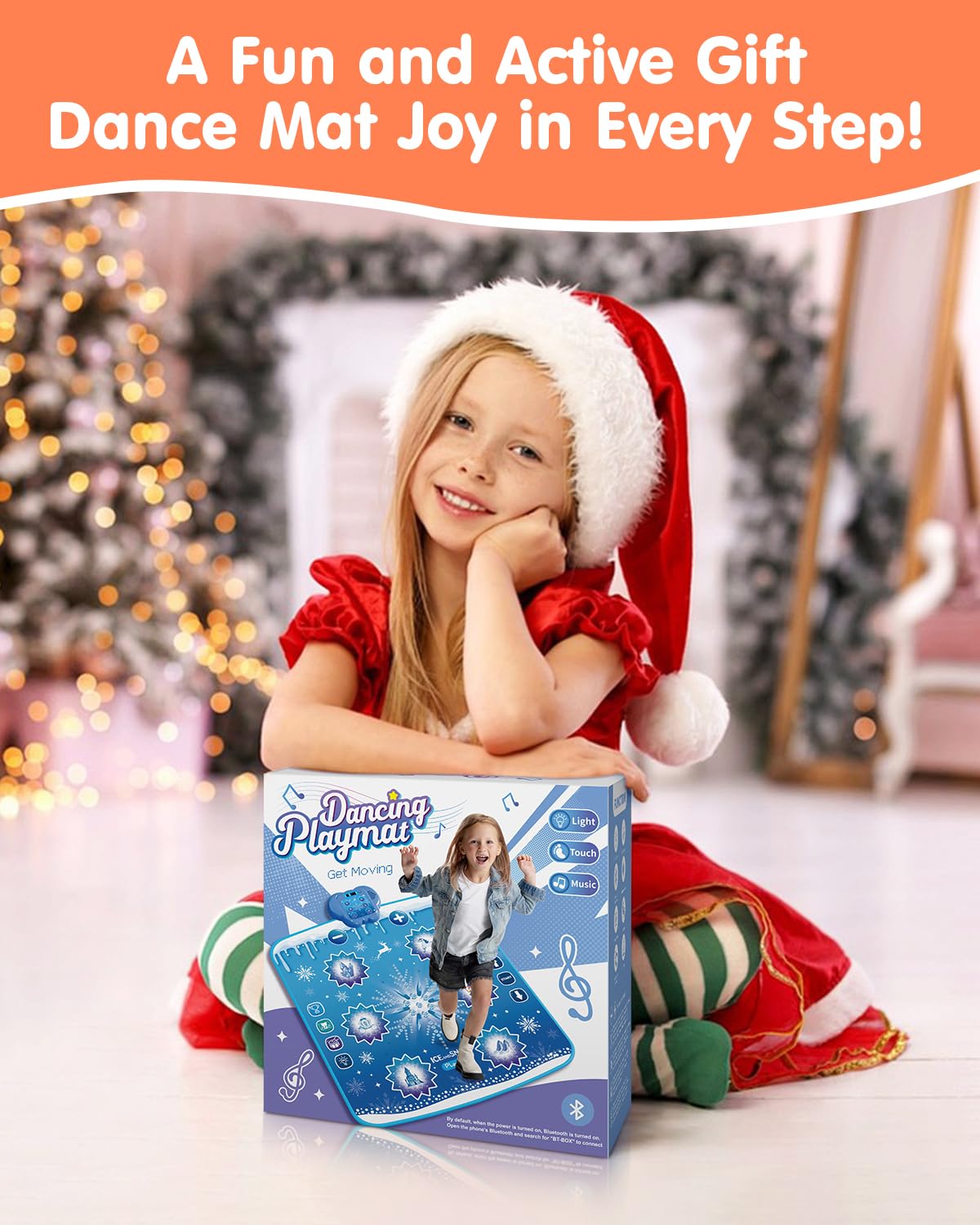 Humzo Frozen dance mat non-slip bottom keeps play safe on different floors.