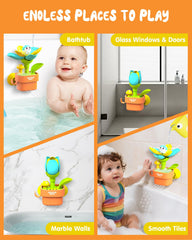 Humzo snail figure invites imaginative play during tub time.