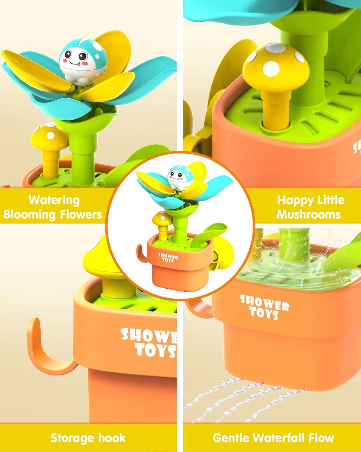 Humzo mold-free, BPA-free bath toy designed for easy cleaning.