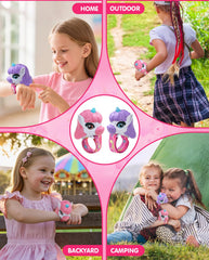 Humzo Unicorn Walkie Talkies support imaginative play during camping adventures.