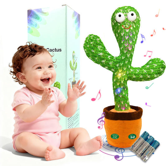 Hunfur Dancing Talking Cactus Toy front view in plush finish for playful learning