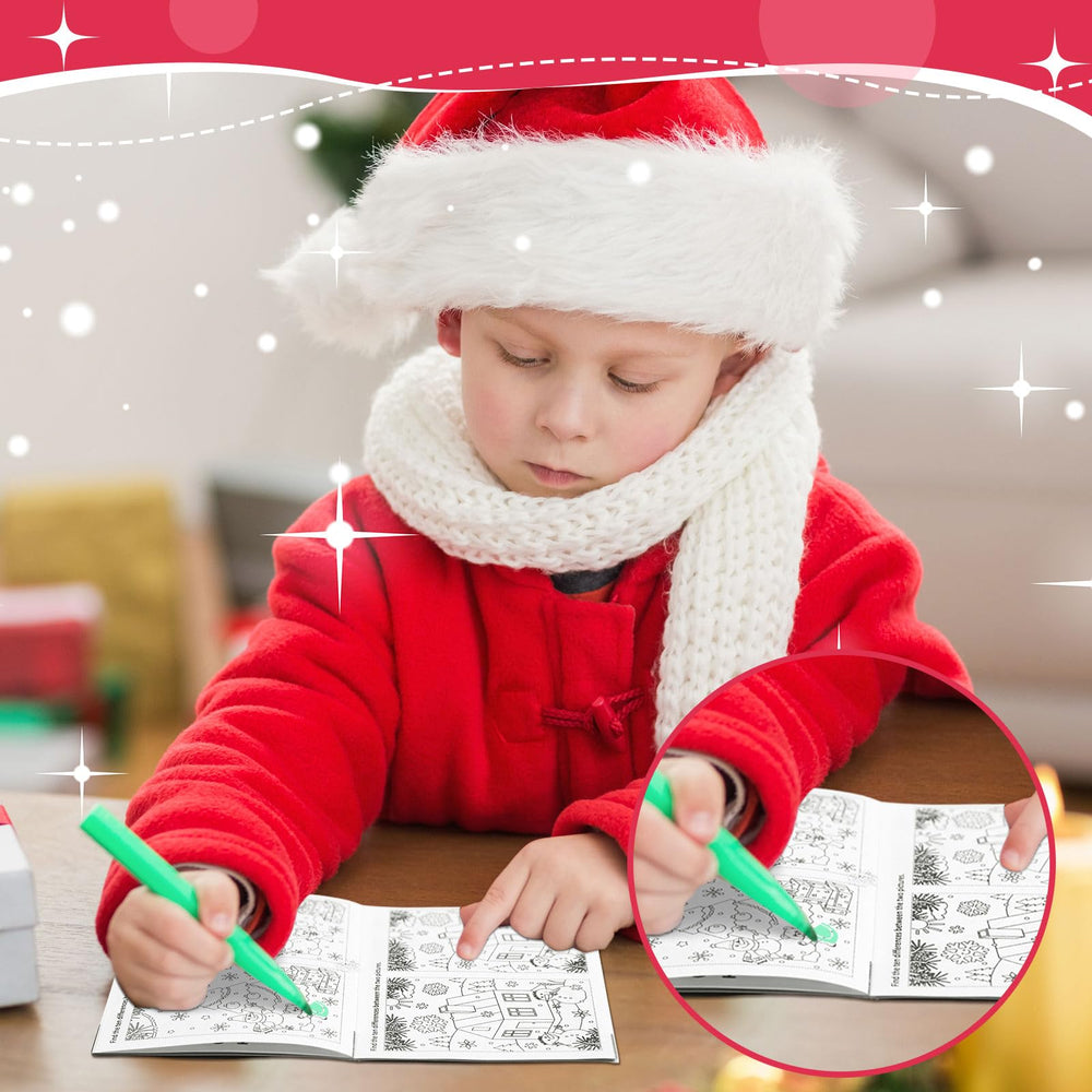 Hungdao Christmas mini activity book elf pattern, encourages creative problem-solving