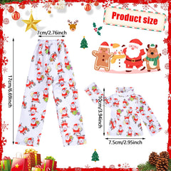 Hungdao doll clothing set with Christmas patterns for stylish multi-outfit options.