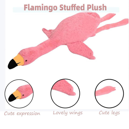 Huniupore flamingo plush hugging position, perfect for bedtime and reading