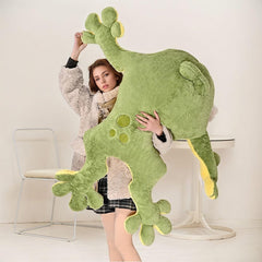 Huniupore large frog plush side view highlights long limbs for playful poses