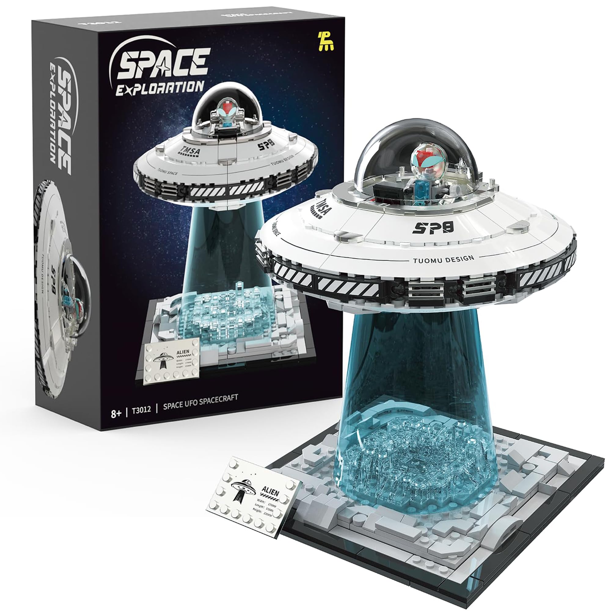 HUNKING UFO spaceship base lights illuminate a display for night-time wonder