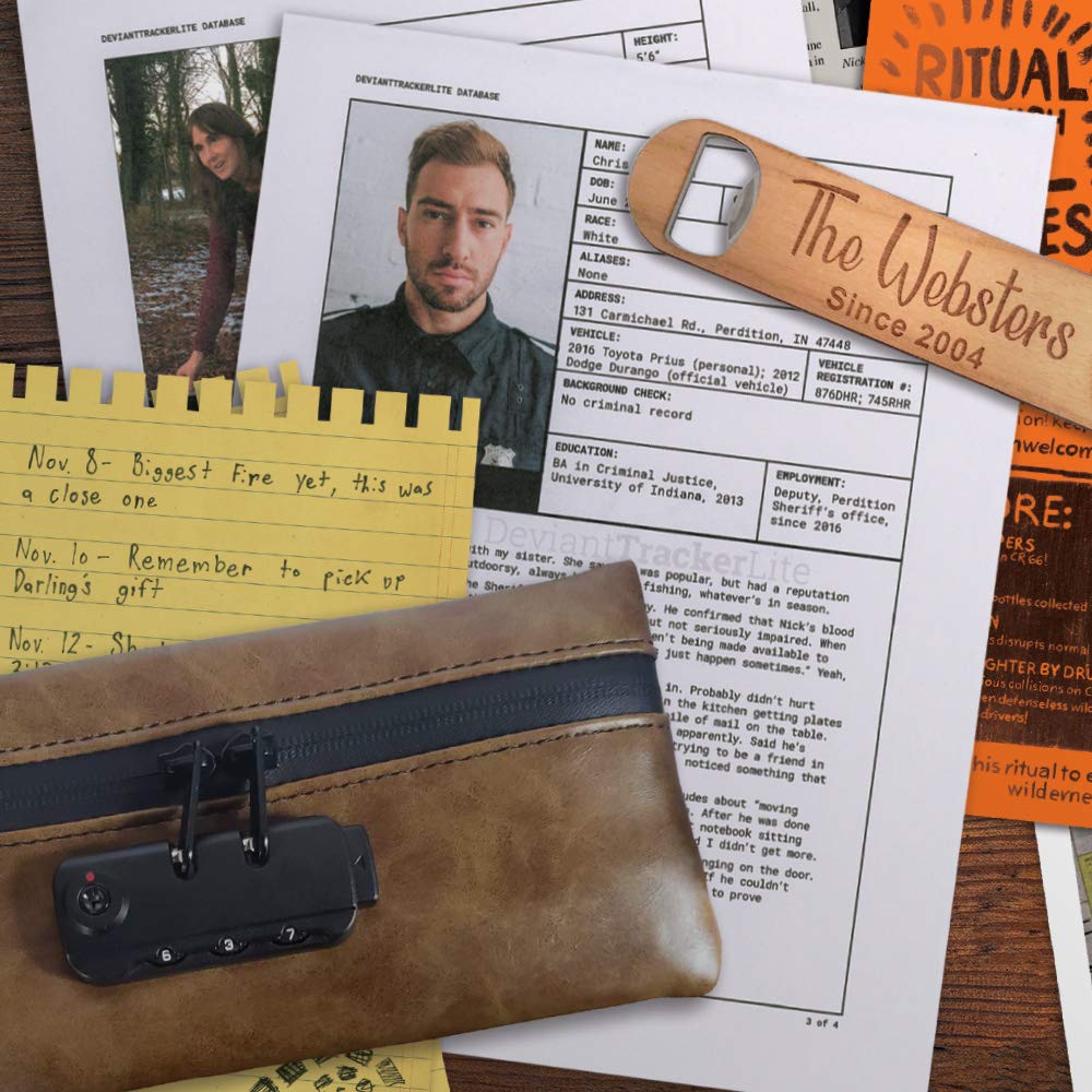 Hunt A Killer Death at the Dive Bar clue map guides puzzle solving