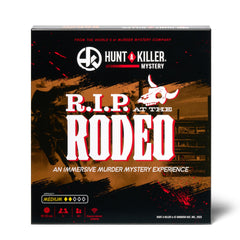 Hunt A Killer R.I.P at The Rodeo box cover, immersive mystery entertainment for adults