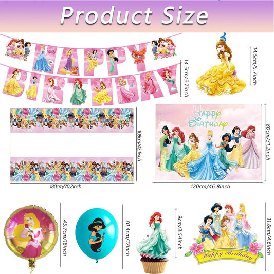 Hupalun princess balloons set enhances the festive atmosphere for kids.