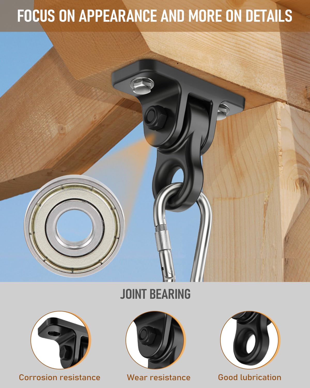 HUPBIPY solid one-piece design minimizes wobble for smooth swiveling.