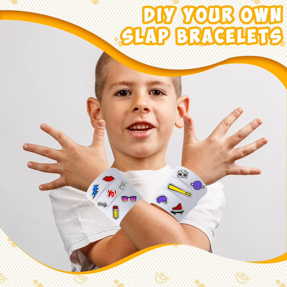 Huquary slap bracelets ideal for classroom crafts and party favors