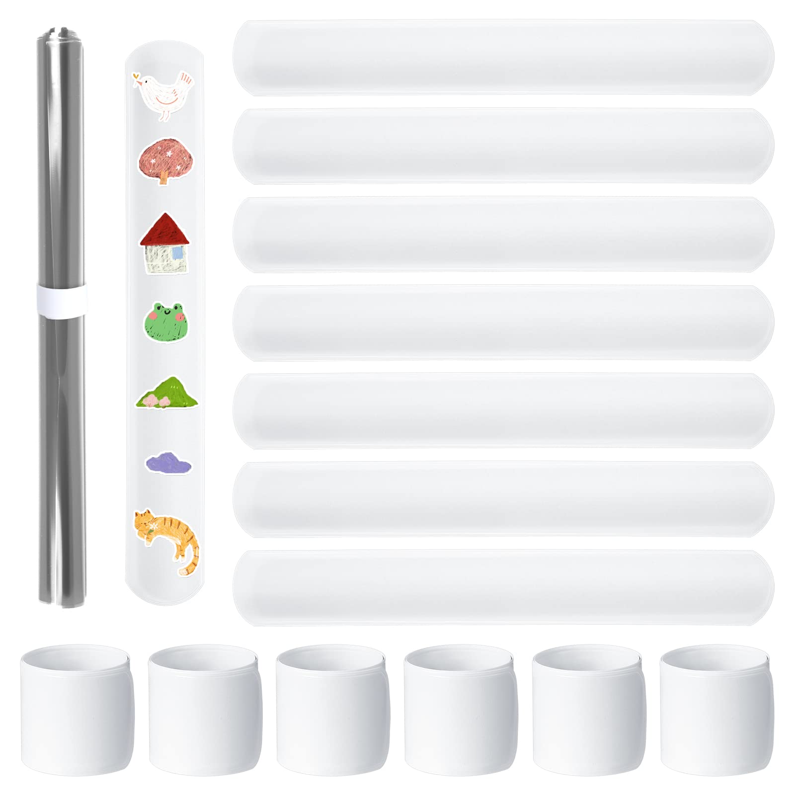 Huquary slap bracelets white blank surface ready for customization
