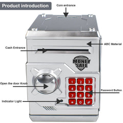 HUSAN piggy bank 4-digit password screen protects privacy.
