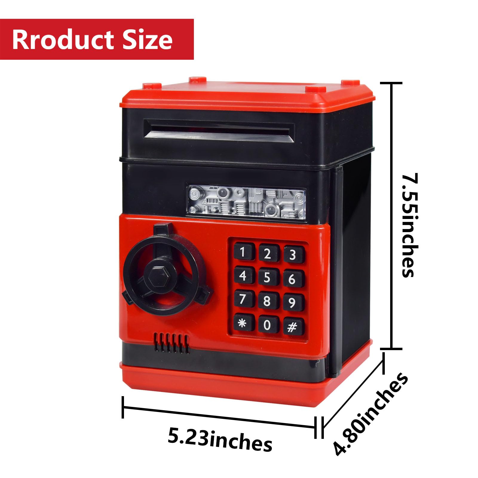 HUSAN piggy bank coin slot for quick coin deposits and easy saving