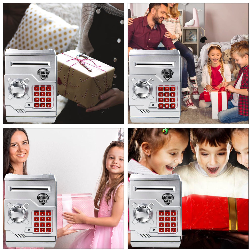 HUSAN piggy bank pack includes manual for setup.
