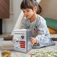 HUSAN piggy bank top coin slot for direct deposits.