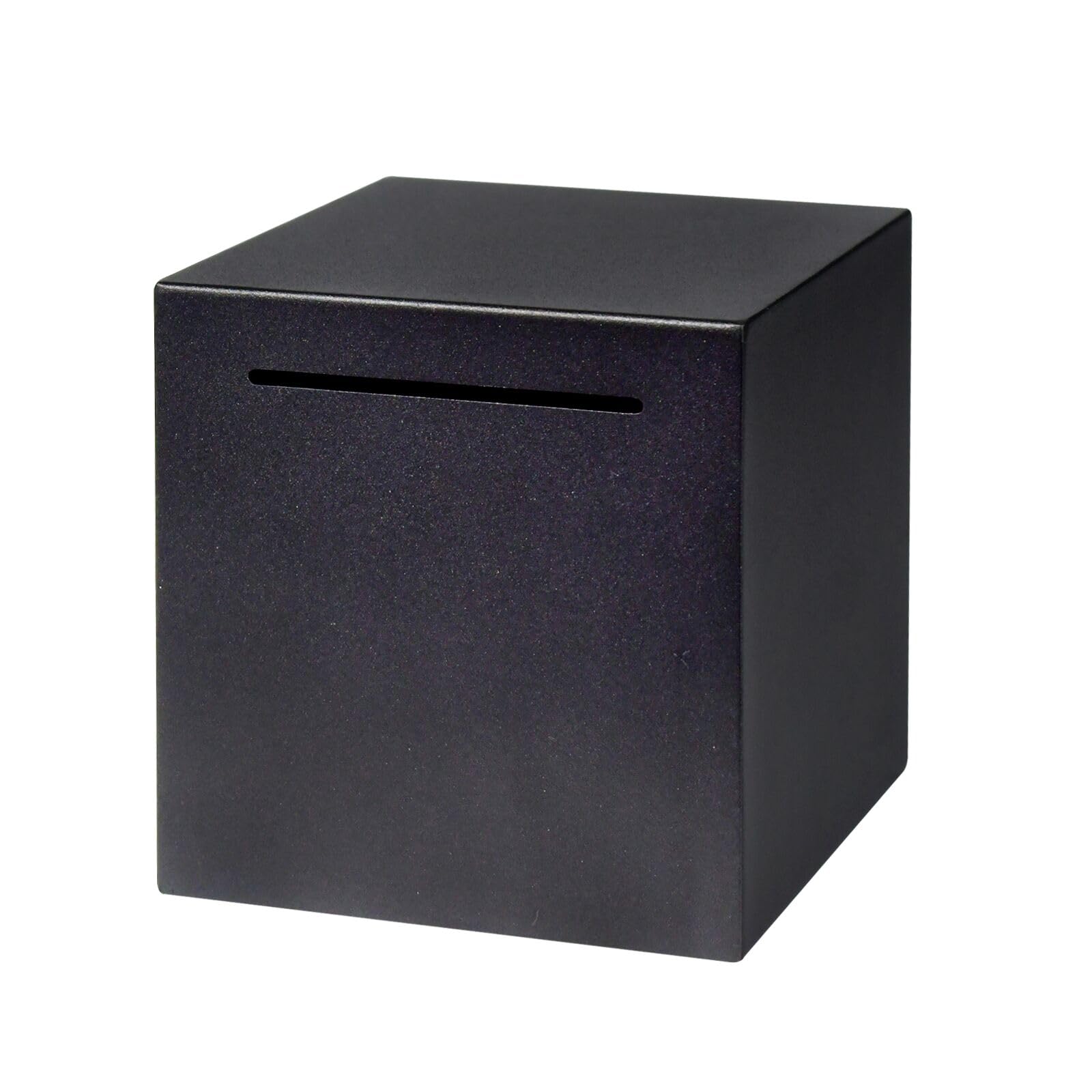 HUSAN piggy bank unbreakable metal, front view highlights durability for cash and coins.