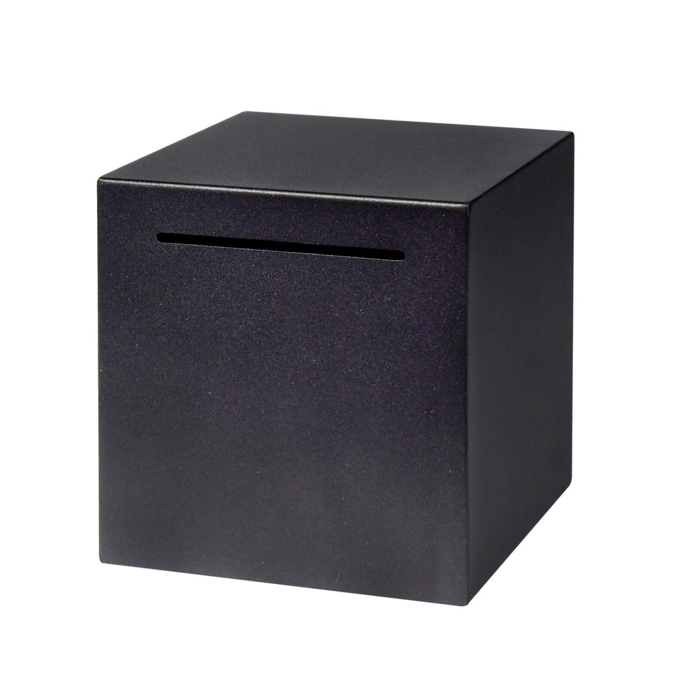 HUSAN piggy bank unbreakable metal, front view highlights durability for cash and coins.