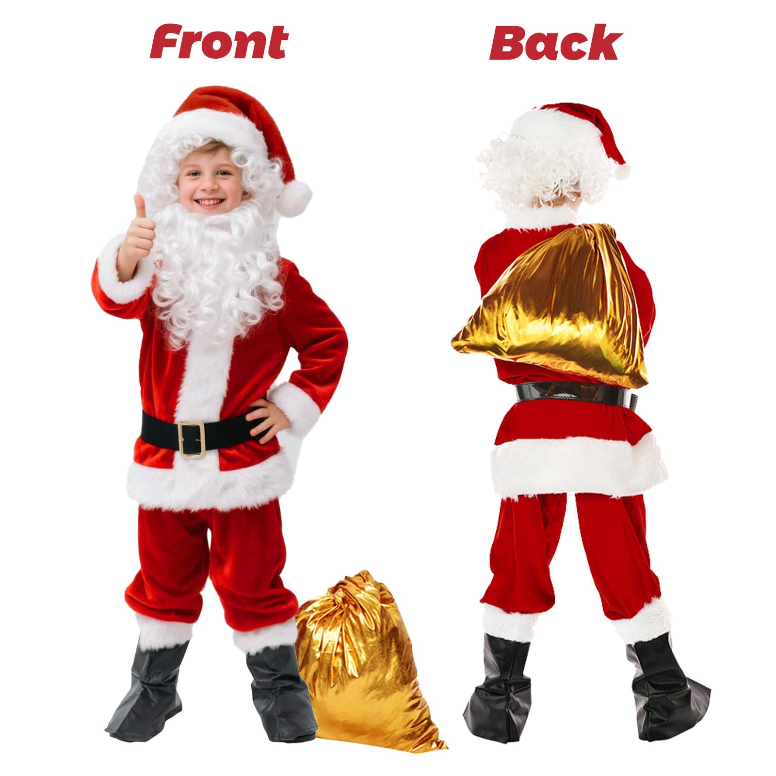 Husayn Kids Santa gloves provide soft warmth for little hands
