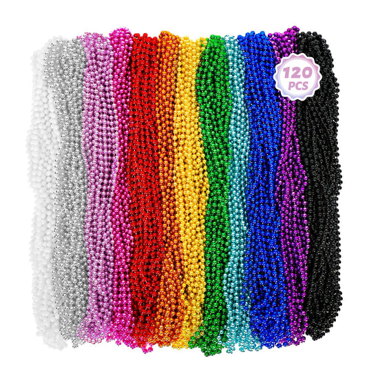 Huskein bead necklace in 12 colors for parades and parties