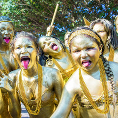 Huskein carnival gold accessory elevates outfits with radiant shimmer.