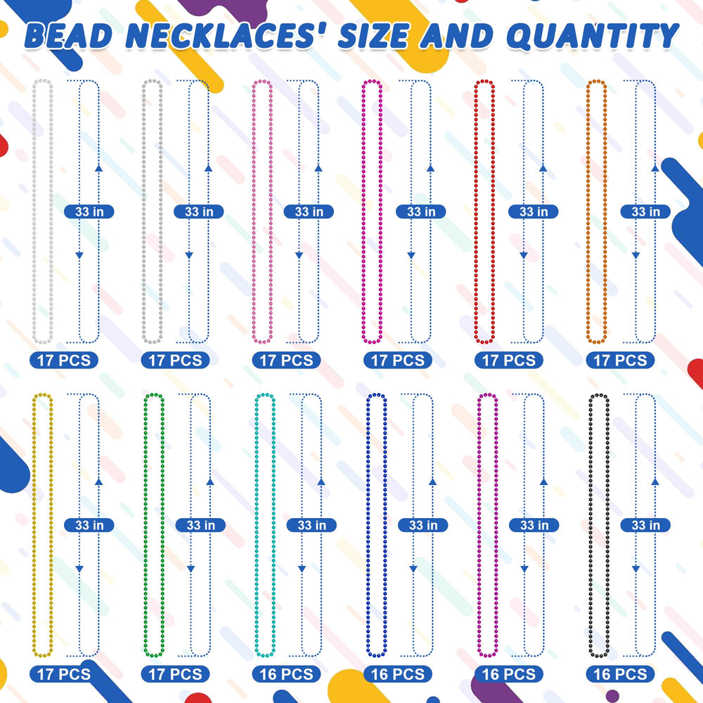 Huskein Colorful beads 12 colors—eye-catching accessories for celebrations.