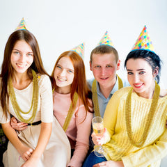 Huskein New Year beads gold for glamour-filled celebrations.