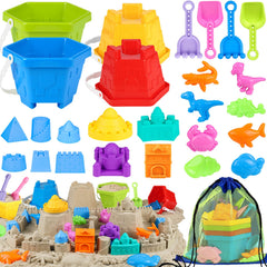 HUUIDY beach toys 27-pcs set for sunny sand play and creativity