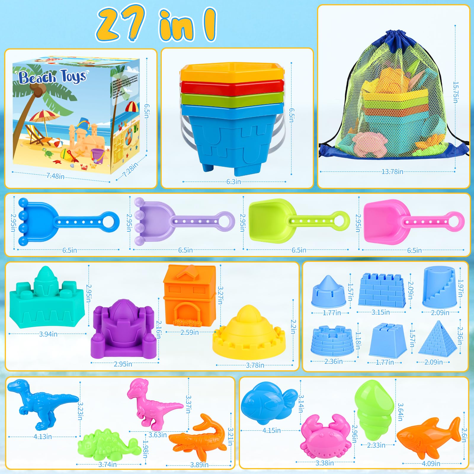 HUUIDY animal molds for colorful outdoor creative play
