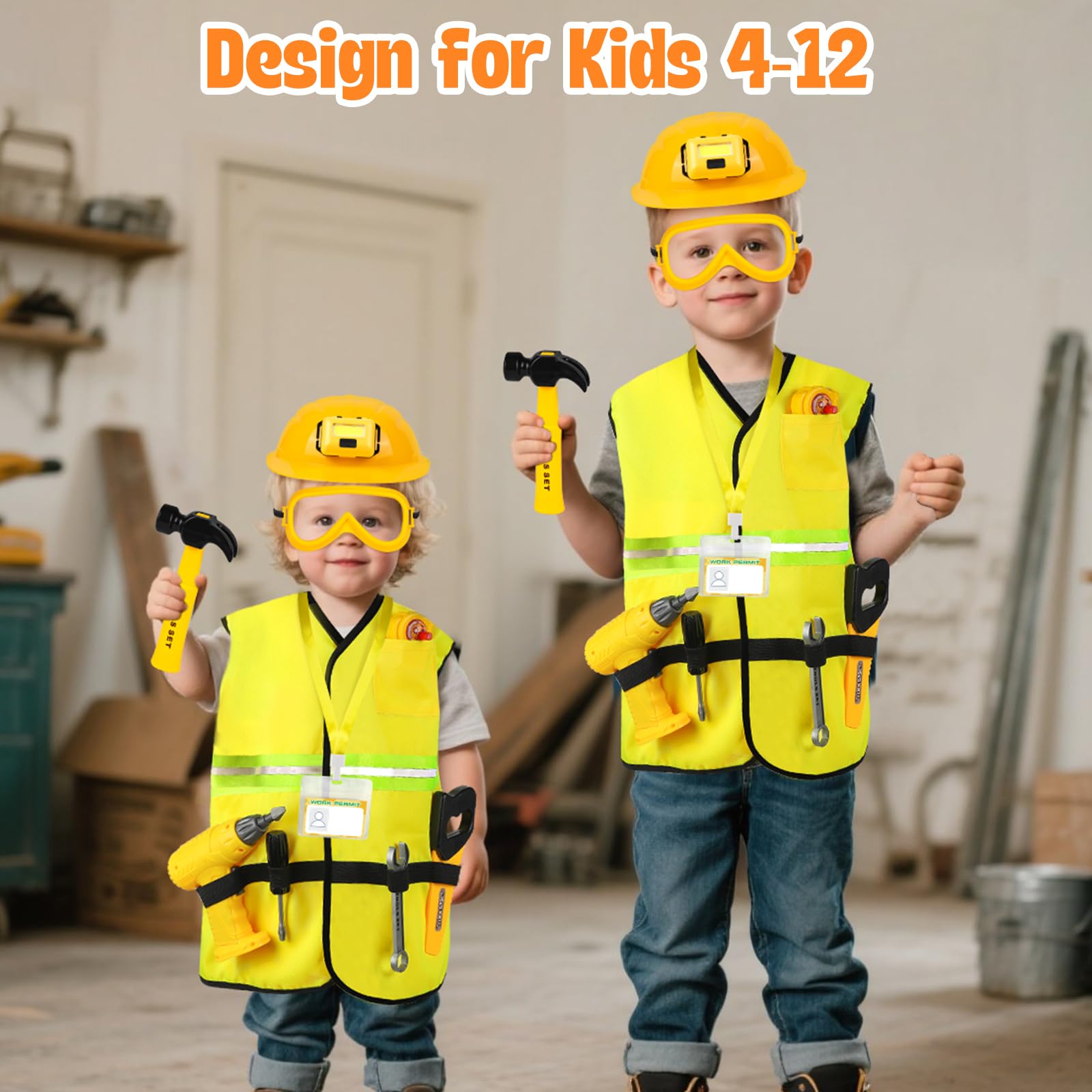 HUUIDY measuring tape and wrench stimulate practical construction playtime
