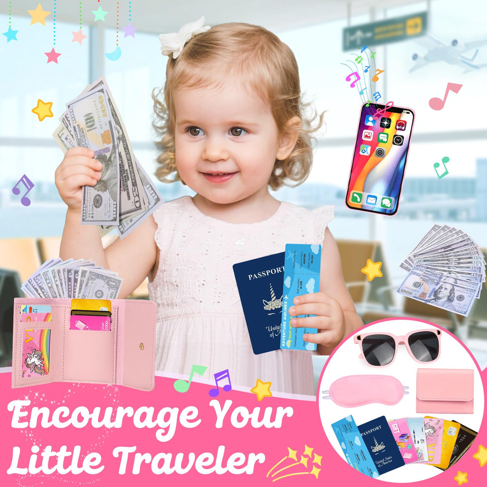 HUUIDY toy phone lights up with pretend apps for music and giggles.