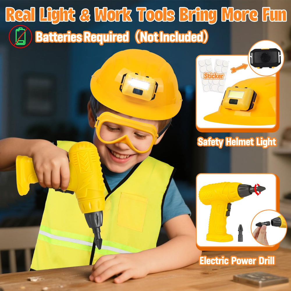 HUUIDY toy drill with bits enhances hands-on learning and pretend tasks