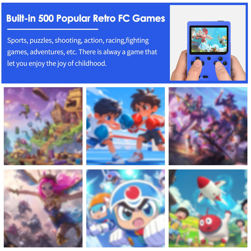 Huunad handheld FC game console TV output for bigger screen experiences.